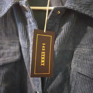 Womens teal corduroy shacket-oversized X-small NWT